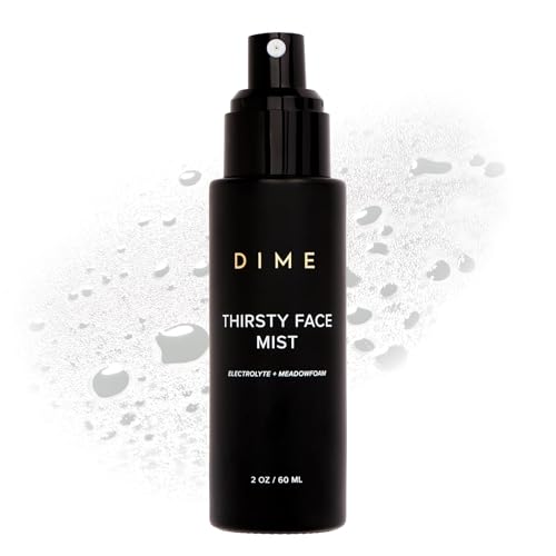 DIME Beauty Thirsty Face Mist Hydrating Setting Spray For Makeup With Sea Moss Electrolytes Antioxidants Glass Skin Primer And Blue Light Protection Make Up Setting Spray for Face 2 oz / 60 ml