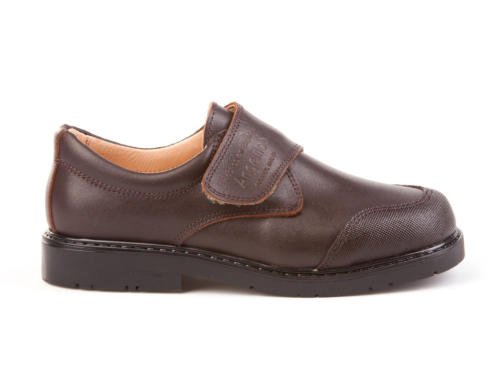 Zapatos Colegiales con Puntera Reforzada Todo Piel, Mod.452. Calzado Infantil Made in Spain, Garantia de Calidad. (30, Marrón)