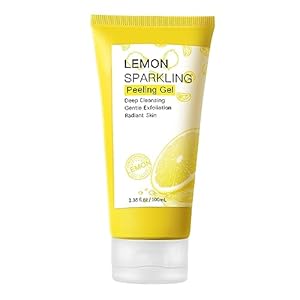 Peeling Gel Face Exfoliator, Lemon Sparkling Peeling Gel, Brightening Facial Exfoliator, Deep Exfoliating Face Exfoliator, Exfoliating Peeling Gel, Gently Daily Exfoliates For All Skin Types, 3.38 Oz