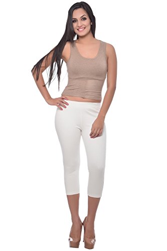 Image of Frenchtrendz Women's Cotton Modal Spandex Stretchable Slim Fit Jegging Capris