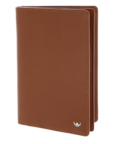 Portefeuille carte d'identité Golden Head Polo RFID Protect en cuir zippé 4040 Cognac