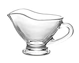 sauciere glas 1 Stück Sauciere aus Glas, exzellent geeignet für Saucen zum Fleisch, Salat, Steak, Klößchen, Öl, Essig, Beilagen, Dessert, Eis, und vieles mehr