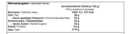 Weibler Confiserie Tafel Adventskalender klassisch Zartbitter 70 g