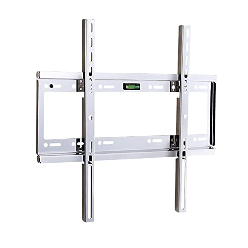 Flat Screen Bracket TV Flat Fixed TV Wall Mount Slim Stainless Steel Wall Plate&Vert Strong Stable for