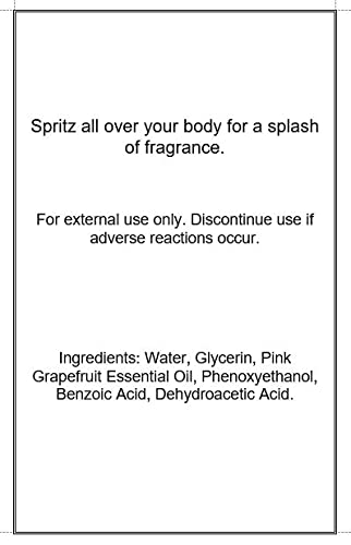 Miniatura 6 de Spray corporal de aceite esencial de pomelo rosa (doble fuerza), 8 onzas, niebla corporal para mujeres con fragancia limpia, ligera y suave, perfume