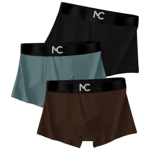 Image of Men's Microfiber Boxer Briefs for Men | Ultra Soft, Breathable, Moisture Wicking Stretch Trunks | Anti-Chafing Comfort | Elastic Waistband Pack of 3