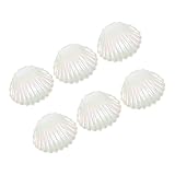 HOODANCOS Caja de Sirena Perlada Pequeña 6 Unidades para Dulces y Joyería, Porta Anillos Diseño Concha, Adecuado para Fiestas, Bodas y Cumpleaños, Organizador Compacto de Baratijas