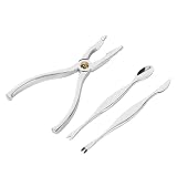 IMUSINICE 3piezas Herramientas de Cocina para Marisco Pinzas y Cucharas de Cangrejo de Inoxidable Utensilios para Pelar Buey de Mar y Comer Marisco Fiestas y Picnics