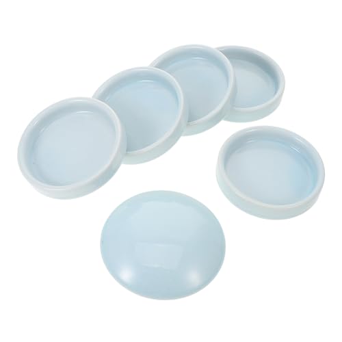 ERINGOGO 1Set Ceramic Pigment Plates Stackable Watercolor Mixing Trays for Artists Multi Functional Color Palettes Durable Porcelain Ink Trays for Various Painting Styles