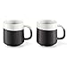 Produktbild Tchibo Kaffeebecher, 2er Set, Keramik, hitzebeständig, Schwarz/Weiß