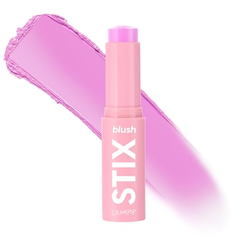 ColourPop Blush Stix - Cream Blush Stick with Dewy, Glowy Finish - Buildable, Blendable, Hydrating - Lightweight Vegan Makeup for Cheeks - New Formula - Digicam, Bright Cool Lavender (0.28 oz)
