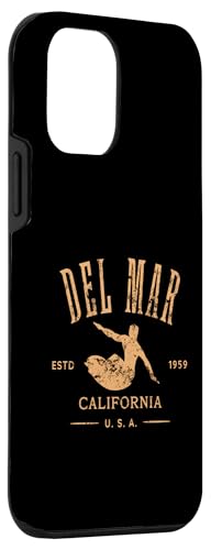 Jeff Hobrath Del Mar California Surf Design Vieilli Coque pour iPhone 12 Mini – vue 3