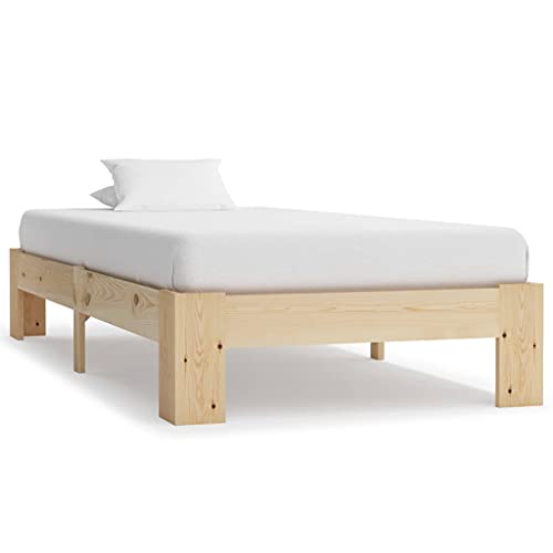vidaXL Kiefernholz Massiv Bettgestell Holzbett Einzelbett Futonbett...