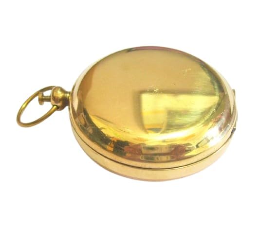 Antique Brass Sundial Compass – Vintage-Style Directional Navigation Compass with Lid for Camping, Hiking, Outdoor Adventures & Travel – Functional Collectible Gift for Explorers and Navigators-image-9