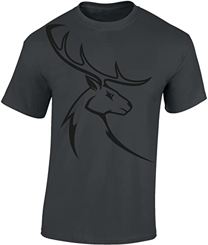 Baddery Garten & Wander T-Shirt Für Herren – Baumwolle, Schweres Gewebe, Mit Natur-Motiv