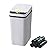 FRESHLIX Bathroom Trash Can 2.6 Gallon Automatic Small Garbage Can with Lid, Slim Motion Sensor Plastic Narrow Trash Bin for Bedroom, Kitchen, Office (A-Basic Battery Supply-Grey, 1 Pack(2.6 Gallon))