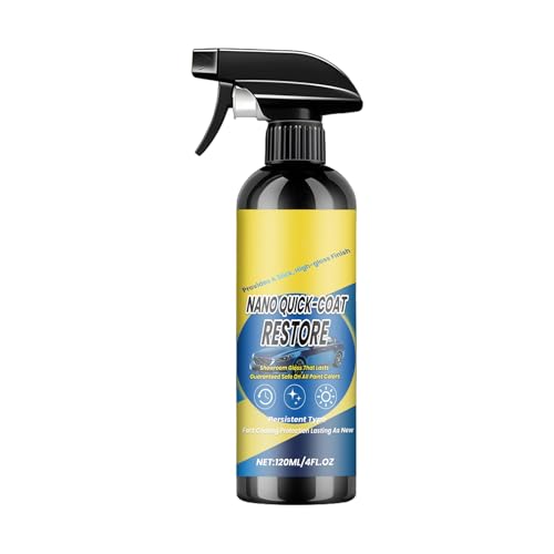 Spray De Protection Carrosserie - 120ml Liquide À Haute Brillance Et Séchage Rapide,Spray Revêtement Céramique Auto | Pour Carrosserie Pare-brise Phares Jantes Moto Camping-car Camion Nettoyage Comple