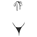 SHERRYLO Various Wild Style Micro Bikini Extreme Teeny Swimming Costume Swimsuit (Black)