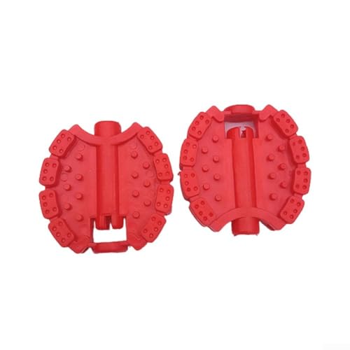 Niceminiwall Pedales de repuesto para niños, triciclo, accesorios de bicicleta de bebé, plástico, rojo, verde, rosa, 6,7 cm x 6,6 cm x 1 m, juego de 2 piezas ligeros (rojo)