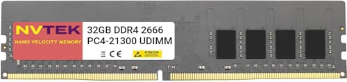 NVTEK 32GB (1X32GB) DDR4 2666MHZ PC4-21300 UDIMM 2Rx8 1.2V 288s mECCobt@[hfXNgbvPCRs[^