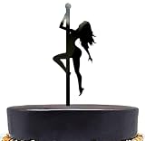 LZGXZF Acrylic Pole Dance Cake Topper Girl Cake Toppers Black Bachelor Party Cake Topper Pole Dance Decorations Bachelorette Shower Birthday Anniversar Party Decorations Supplies