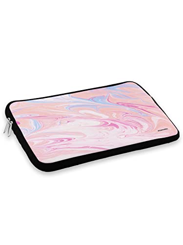 Image of Marble Petal Pink Printed Laptop Sleeves (15 inch)