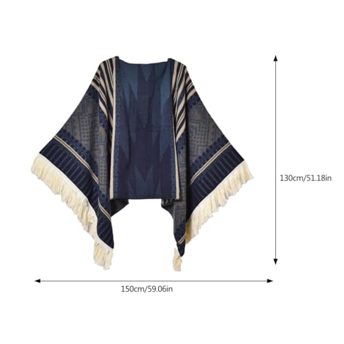 Oversized Warm Shawl Wrap Open Front for Women Open Front Warm and Soft Large Wrap for Fashionable Layering3