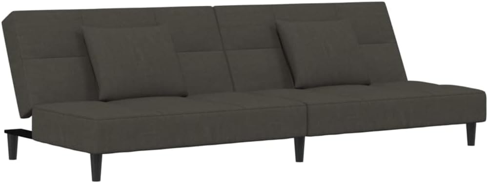 Sofa Bed Dark Grey Velvet (100% Polyester) Living Room Furniture