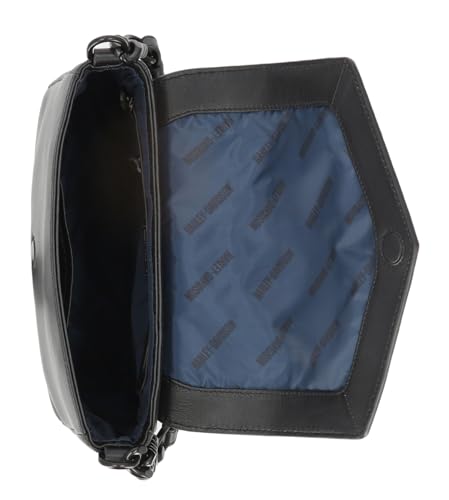 Harley-Davidson Women's Bar & Shield Cone Stud Flap Crossbody Purse - Black2