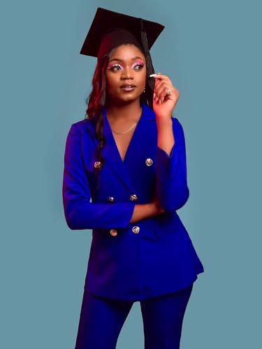 Womens Suit 2 Piece Double Breasted Suit Women Slim Fit Wedding Prom Blazer Pants Bridesmaid Set2