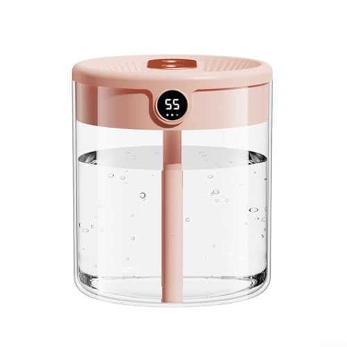 Humidificador de 2 L alimentado por USB con control de aire mejorado equipado con tecnología de sensor inteligente para monitoreo en tiempo real de condiciones (rosa)