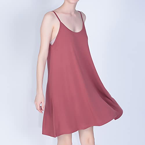 Image of Lu's Chic Women's Nightgown Cami Cotton Sleepwear Plus Size Sleeveless Loungewear