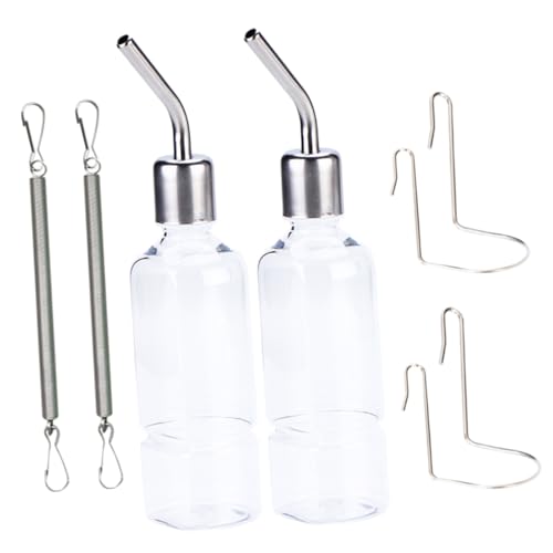 SUPVOX Small Pet Water Bottle Set Rabbit Drinking System Leakproof Design 2 Pcs