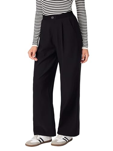 CIDER Women's Trousers Middle Waist Straight Leg Casual Stylish Pants3