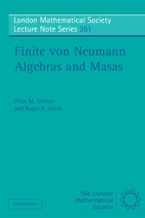 Finite von Neumann Algebras and Masas book cover