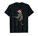 tyrannosaurus rex trex dinosauro brutto maglione di natale maglietta