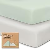 KeaBabies 2-Pack Organic Crib Sheets for Boys, Girls - 52x28 Fitted Crib Mattress Sheet Neutral, Breathable Jersey Cotton Cover for Baby Bed, Toddler Mattress, Soft & Cute Prints (Sage)
