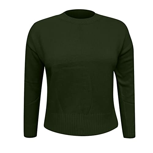 Sweater Oversize Women Hooded Sweater Sweaters For Girls Short Sleeve Turtleneck Men Boys (Dark Green, L) #TOP2