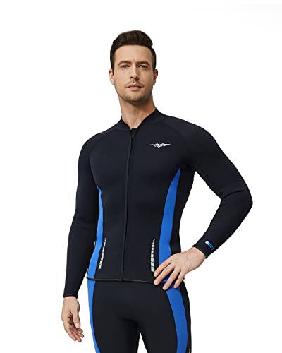 Seaskin-Wetsuit-Tops-for-Mens-3mm-Front-Zipper Seaskin Wetsuit Tops for Mens 3mm Front Zipper - Image 1