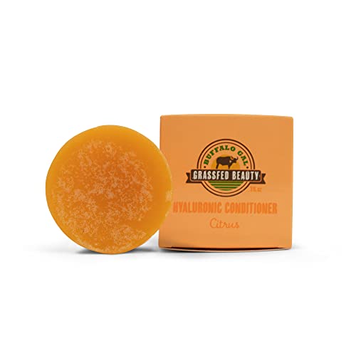 Buffalo Gal Grassfed Beauty Hyaluronic Conditioner Bar, Natural Hair Conditioner For Hair Growth, Hydrating Conditioner For Dry Hair, Detangling Conditioner For All Hair Types, 3 Fl Oz, Citrus #TOP18