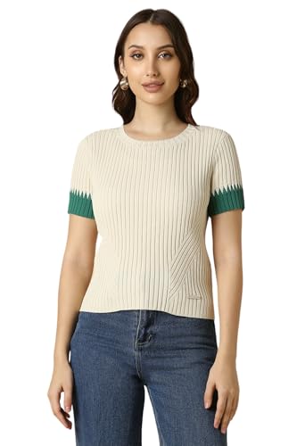 Image of Allen Solly Women Polyester Blend Solid Regular Fit Blouse