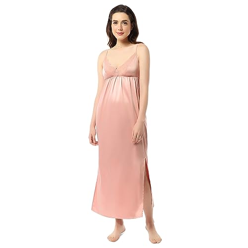 Image of Amante Lace V-Neck Sleeveless Full Length Chemise