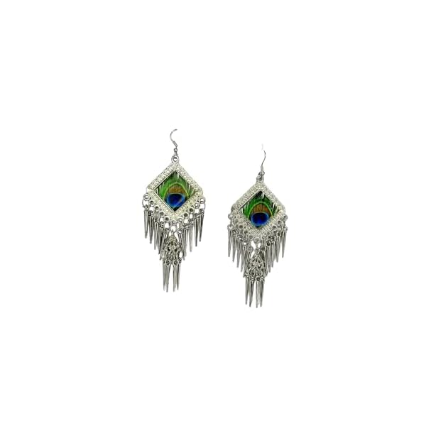 L Y CANDY STONE Fashion Jewellery Oxidise Silver Party Wear Metal Earings For Women Traditional Earrings For Girls (Multicolour)