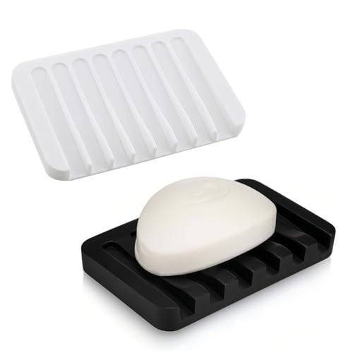 Lot de 2 porte-savons - Porte-savon de voyage étanche - Porte-savon refermable - Pour douche, voyage, randonnée, salle de bain, école, salle de sport