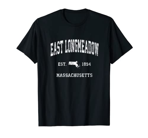 Vestido deportivo vintage de East Longmeadow Massachusetts MA Camiseta