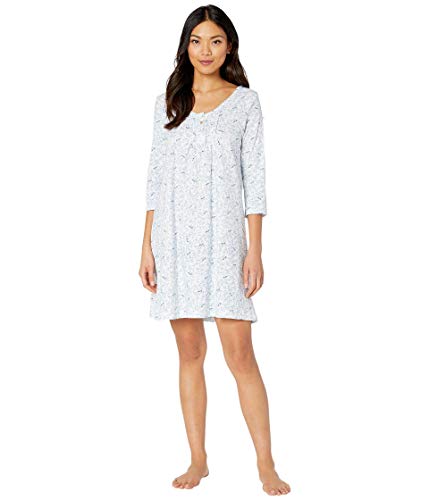 Carole Hochman Soft Jersey 3/4 Sleeve Sleepshirt Blue Birds LG