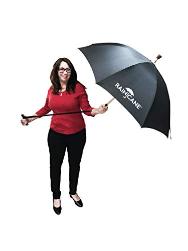 Walking Cane Umbrella by RainCane - 2 in 1 Design - Lightweight, Windproof