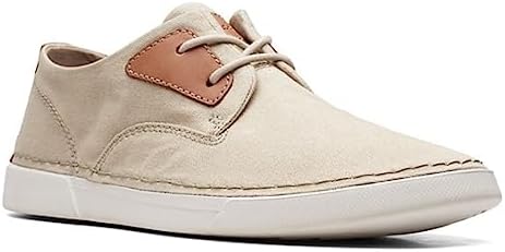Clarks Men's Gereld Tie Sneaker, Sand Textile, 13 | Image 3