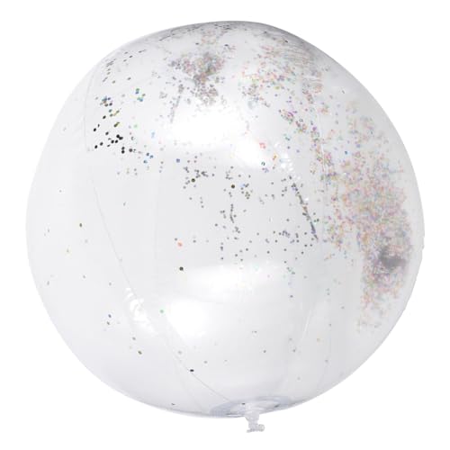 HANABASS 1 Set Inflatable Glitter Beach Ball Sequin Ball for Summer Pool and for Garden Birthday Celebrations