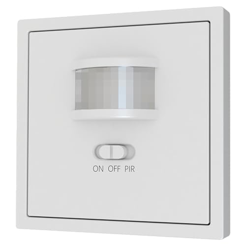 MC POWER Bewegungsmelder 160° Unterputz Wandmontage | Shallow | 9m Reichweite 230V LED Technik geeignet, ersetzt Lichtschalter, Weiß